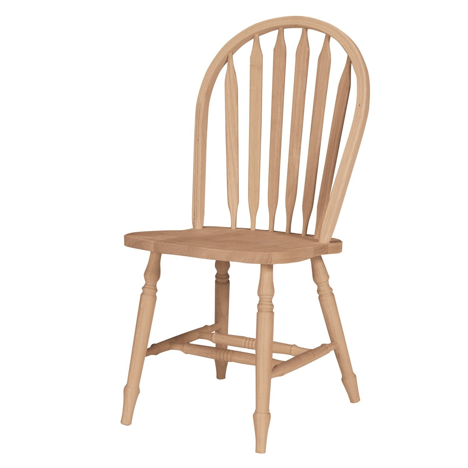International Concepts Unfinished Solid Wood Dining Chair, Fully Assembled Hardwood Kitchen Seating