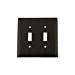 thumbnail image 3 of Nostalgic Warehouse 719663 Deco Switch Plate with Double Toggle, Timeless Bronze, 3 of 3