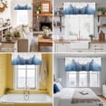 thumbnail image 5 of Blue Abstract Mountain Valance Curtain for Windows Color Blocks Gradual Rod Pocket Curtain Valances Short Window Treatments Panels for Kitchen Bathroom Laundry Room Basement 56 x 16 Inch, 5 of 9