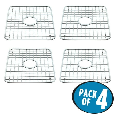 - InterDesign Gia Sink Grid with Drain Hole, Pack of 4
