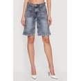 thumbnail image 3 of Women's VIP Denim Bermuda Shorts with Strap Detail, 3 of 4