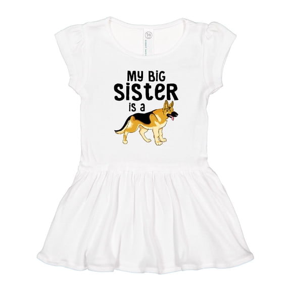 Inktastic My Big Sister is a German Shepherd Girls Toddler Dress