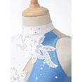 thumbnail image 7 of YiZYiF Big Girls Figure Skating Dress Shiny Sequins Floral Gymnastics Dance Leotard, 7 of 7