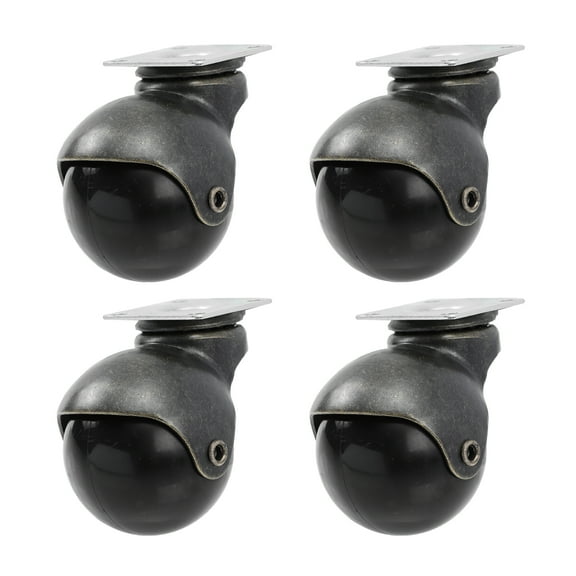 WAXIAYU Metal Swivel Plate Caster Wheels 2inch 4pcs Vintage Hooded for Cabinet Chair