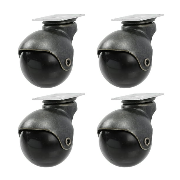 ruedas giratorias de bola con placa giratoria de hierro para muebles, rueda universal