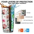 thumbnail image 7 of 20 Oz Pioneer Flower Coffee Tumbler Double Wall Insulated Stainless Steel Water Bottle | Metal Reusable Thermoses Flask with Cup Cap | Leak & Sweat Proof with Anti-Dust Lid, 7 of 7