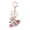 Pink, variant on Sparkling Rhinestone Bee Keychain Cute Animal Key Ring Bag Charm with Lobster Clasp for Handbag Purse Wallet