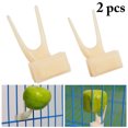 thumbnail image 2 of 2PCS Birds Fruit Fork Creative Plastic Bird Food Holder Bird Feeder for Parrots, 2 of 10