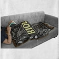 thumbnail image 6 of Educational Soft Flannel Fleece Throw Blanket, Black Chalkboard Biology Hand Written School Classroom, Cozy Plush for Indoor and Outdoor Use, 70" x 90", Black Brown Pale Yellow, by Ambesonne, 6 of 6