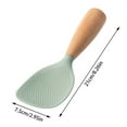 thumbnail image 3 of Food Grade Silicone Rice Spoon with Wooden Handle - Heat Resistant Non-Stick Serving Spoon for Rice Cookers, Household Kitchen Utensil - Green, 3 of 3