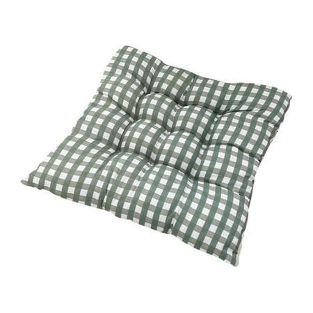 

Chair Cushions Farmhouse Buffalo Check Chair Pads with Ties Pink and White Gingham Plaid Dining Seat Cushion Tufted Memory Foam Square Chair Cushion Pad for Room Office 16 x 16 Inch