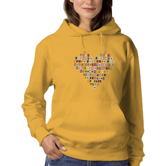 I Love You Baby Heart Hoodie Women -Image by Shutterstock, Female Medium