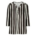 thumbnail image 5 of Tejiojio 3/4 Length Seelve Shirts for Women Casual Printed Crewneck Blouse Loose Fit Summer Top, 5 of 5