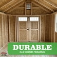 thumbnail image 4 of Little Cottage Co. 10x20 Colonial Williamsburg Shed with Operable Windows and Floor, Outdoor Wood Storage Do-It-Yourself Precut Kit, 4 of 10
