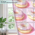 thumbnail image 4 of Yayeee Window Curtains Light Filtering 63"x52" Grommet Panel Pair Home Living Room Decor, Light Pink Doughnuts, 4 of 7