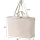 thumbnail image 4 of Bolsa grande de lona resistente, extragrande y reutilizable, para compras, playa, bolsas, 4 of 4