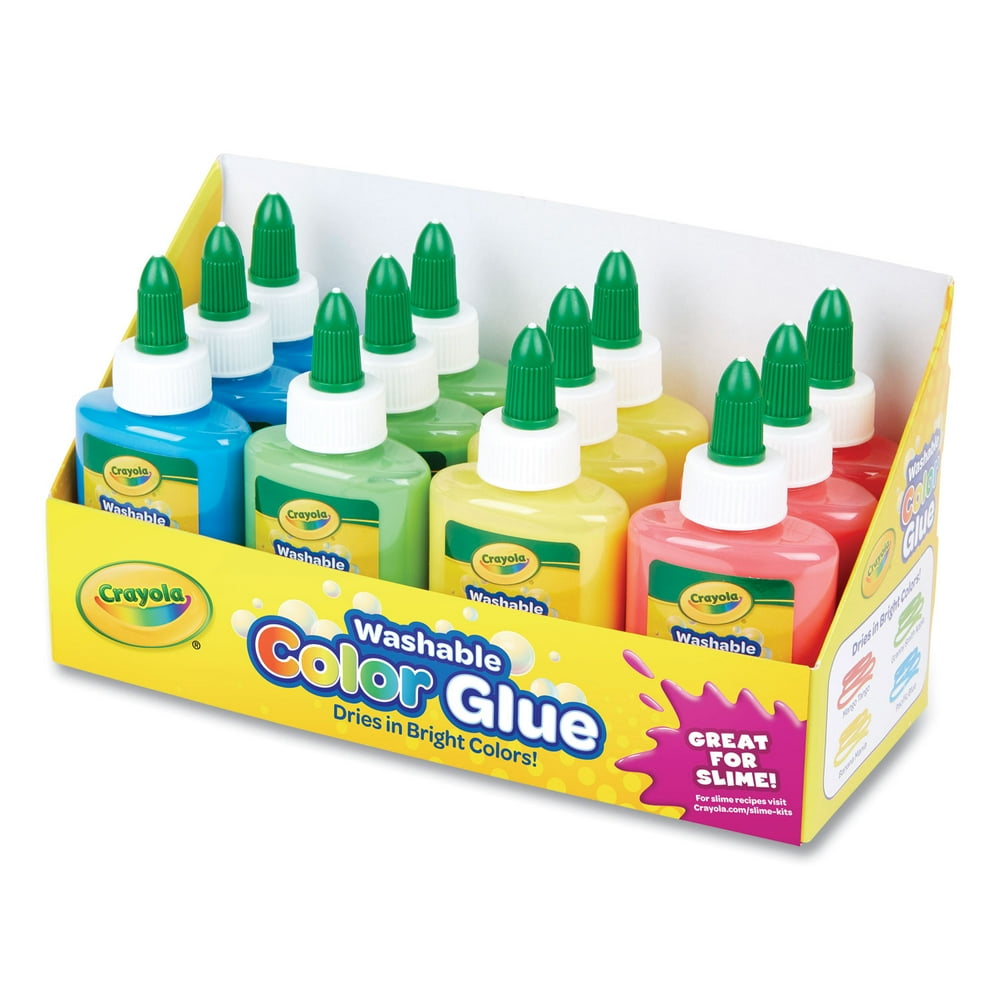 Crayola Washable Color Glue 3ozMulticolor 12/Pkg