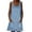 Blue, variant on XDZJLR Dresses for Women Popular Denim Cool Strap Crewneck With Pocket Skirt