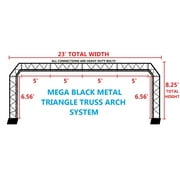 Cedarslink BLACK TRUSS ARCH KIT 23FT Width Mobile Portable DJ Lighting System Metal Bolts. LARGEST ARCH SYSTEM AVAILABLE! QUICK/EASY SETUP!
