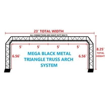 Cedarslink BLACK TRUSS ARCH KIT 23FT Width Mobile Portable DJ Lighting System Metal Bolts. LARGEST ARCH SYSTEM AVAILABLE! QUICK/EASY SETUP!