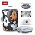thumbnail image 4 of 12oz Coffee Tumblers Colorful Halloween Ghosts Pattern Stainless Steel Vacuum Insulated Travel Tumbler Coffee Cups Mug with Lid and Straw with Cleaning Brush for Cold & Hot Drinks, 4 of 5