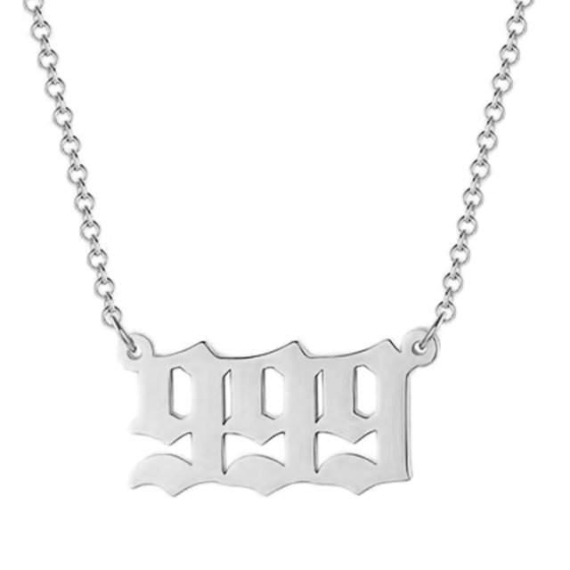 Uds colgante de collar con número de Ángel collar de acero inoxidable chapado en oro/plata Wmkox8yi sjalhkljlk5956