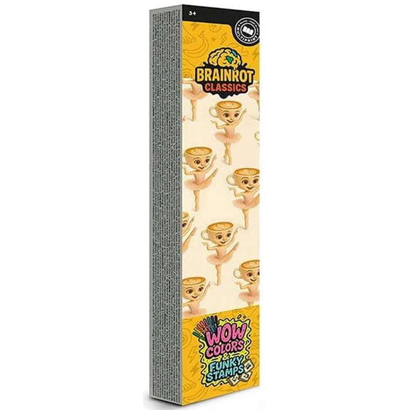 Brainrot Classics Wow Colors & Funky Stamps Ballerina Cappuccina Set [3 Markers & 2 Stampers]