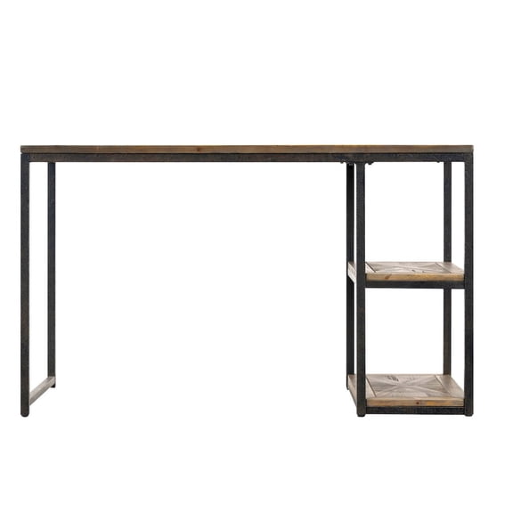 SEI Reclaimed Wood Writing Desk - Industrial Style - Rustic Black
