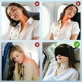 thumbnail image 2 of UHIAGREE Travel Pillows for Airplanes,Soft 360° Head Support for Plane Pillow with 3D Eye Mask,Black, 2 of 7