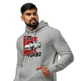 thumbnail image 3 of Porsche 911 Turbo, a classic with performance car enthusiasts. Unisex essential organic hoodie (Heather Grey, 4XL), 3 of 4