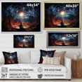 thumbnail image 4 of Designart "Luminous Voyage through the Galaxy" Galaxies Floater Framed Wall Art Print, 4 of 7