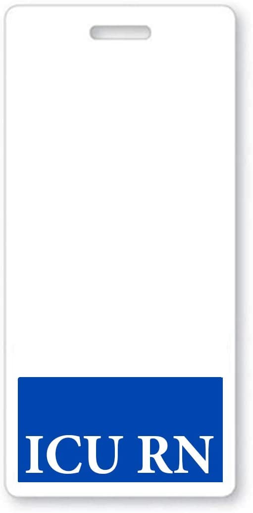 ICU RN Badge Buddies – 5 Pack Heavy Duty Horizontal ID Backers For Critical Care Nurses, Spill Proof