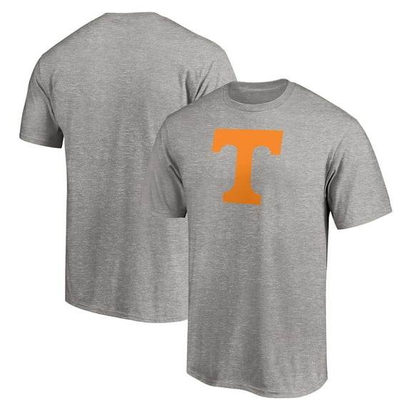 Men's Heather Gray Tennessee Volunteers Primary Logo T-Shirt