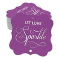 thumbnail image 1 of Inkdotpot Pack Of 100 Real Silver Foil Bracket Shape Paper Tags Let Love Sparkle Wedding Favor Hang Tags, 1 of 6