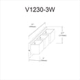 thumbnail image 2 of Dainolite 3LT Halogen Vanity, AGB w/ WH Glass, 2 of 4