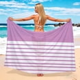 thumbnail image 6 of Women Sarong High Slit One Size Swimsuit Coverups Summer Striped Print Chiffon Wraps Beach Bikini Bathing Suit Swimwear Wrap Cover Up, 6 of 6