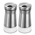 thumbnail image 1 of Dinheiro Salero y pimentero con orificios ajustables para verter - Elegante dispensador de sal y pimienta de acero inoxidable - Adecuado para sales del Himalaya, kosher y marinas - Especias, 1 of 7