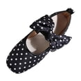 thumbnail image 3 of YHAJDS Loafer Shoes for Women Print Polka Dot Bowknot Slip On Casual Daily Walking Flats, 3 of 10