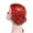 Red, variant on Fashion Women Lace Flower Pleat Beanie Mesh Turban Muslim Chemo Cap Head Wrap