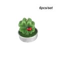 thumbnail image 4 of Paquete de 6 suministros de decoración de pasteles Cumpleaños de planta artificial Vela de regalos Lindos Regalos Descanados Descatores Herramientas Herramientas Dark Invertido Clover Inevent HA059501-01, 4 of 6