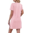thumbnail image 4 of CIENVNSTG Women V-Neck Sampeel Dresses Sundresses Fashion Clothing Summer Casual Business Elegant Classy Work Clothes Vacation Dress 2026 Pink M, 4 of 6