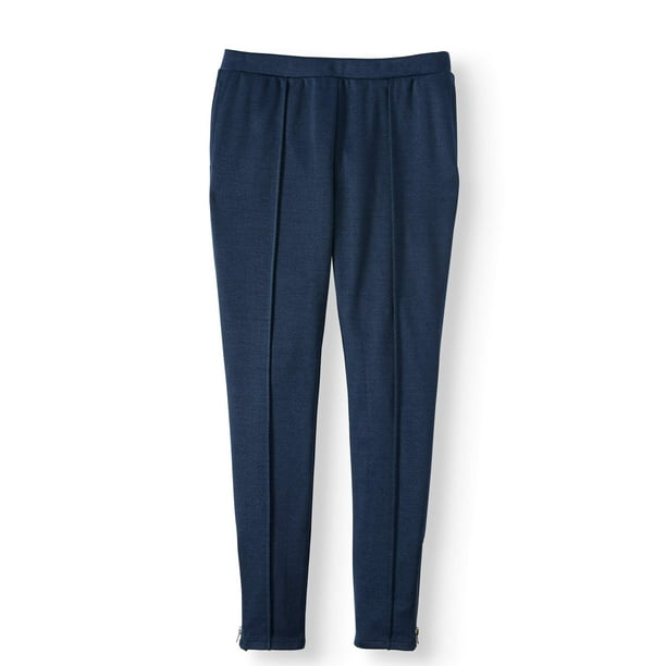 Wonder Nation Wonder Nation Ankle Zipper Ponte Pant (Little Girls