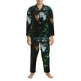 thumbnail image 3 of Zufioo Realistic Style Colorful Wolf A Mens Pajamas Set, Mens Long-Sleeved Pajama and Pajama Pants,Pajamas Para Hombres,Men's Sleepwear-Medium, 3 of 7