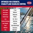 thumbnail image 4 of Penn Carnage III Boat Conventional Casting Fishing Rod, 7’, Loads 30 – 50 Lbs, Black, 4 of 10