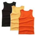 thumbnail image 2 of CYRBOKO Girls Tank Tops 2025, Crewneck Lightweight 3 Pack Cotton Sleeveless Undershirts Coffee Size 5-6 T, 2 of 3