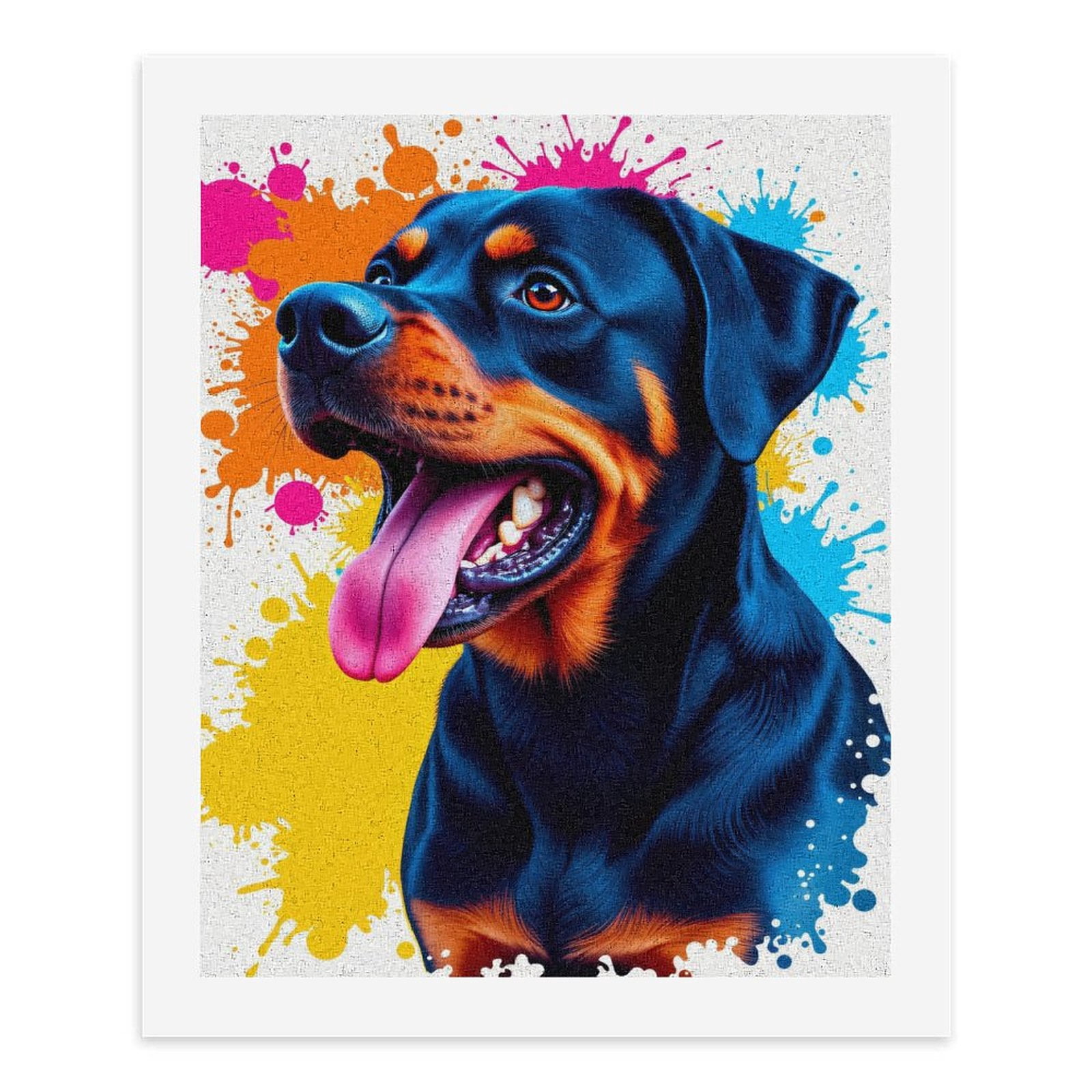 Paint By Numbers Kit for Adults Beginner - DIY Colorful Dog Abstract Splash Art Canvas Painting Kits for Adults, Frameless Paint By Number for Adults for Home Wall Decor 16x20 Inch