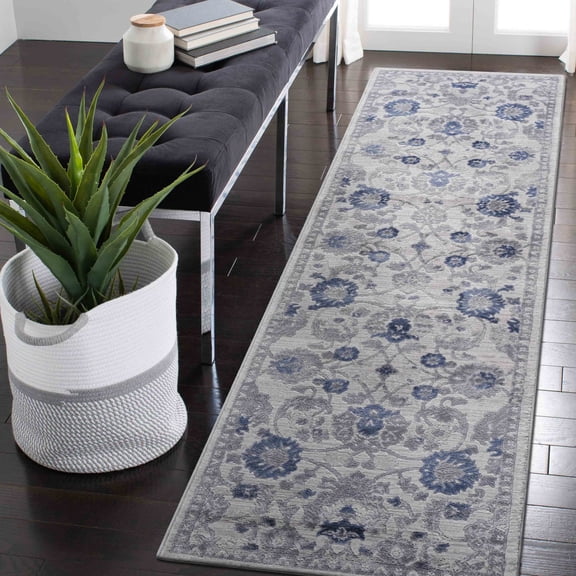 2X8 ft Oriental Runner Rug,Vintage Stain Resistant Indoor Door Mat Floor Carpet