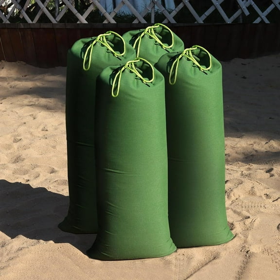 Betus (Pack of 4) Heavy-Duty Sandbags for Flooding – 28''x12'' Water Barrier Canvas Bags with Tie String