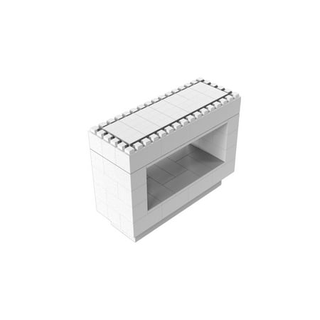 EverBlock Open Table Kit | 18” x 48” x 37” | Coffee, Entryway, or End Table | Giant Building Blocks | Easy to Connect & Reuse | Indoor & Outdoor Use | Build Displays & Structures | Transluscent