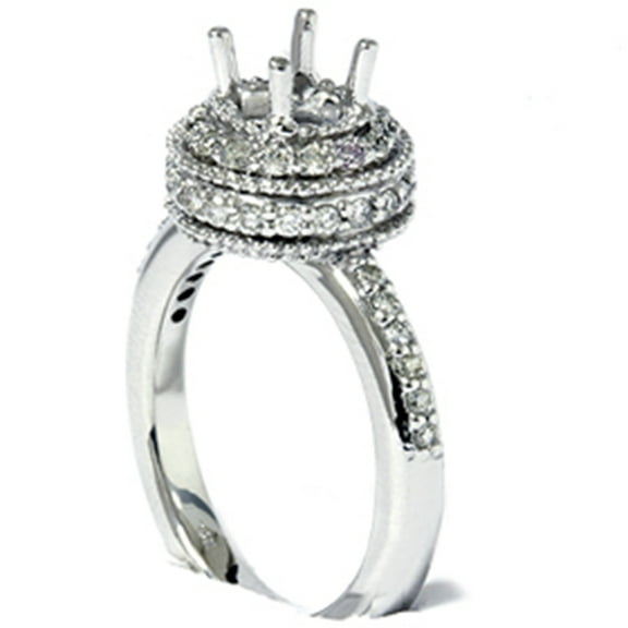 Pompeii 1/2ct Fancy Unique Semi Mount Engagement Ring Setting (G/H,I1)